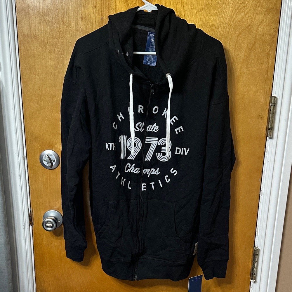 Cherokee Black Athletics Zip-Up Hoodie